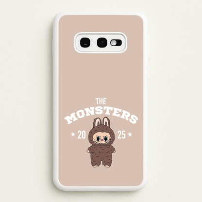 Cute Monster 2025 Biege  - Plushy Phone Case for Galaxy S10e