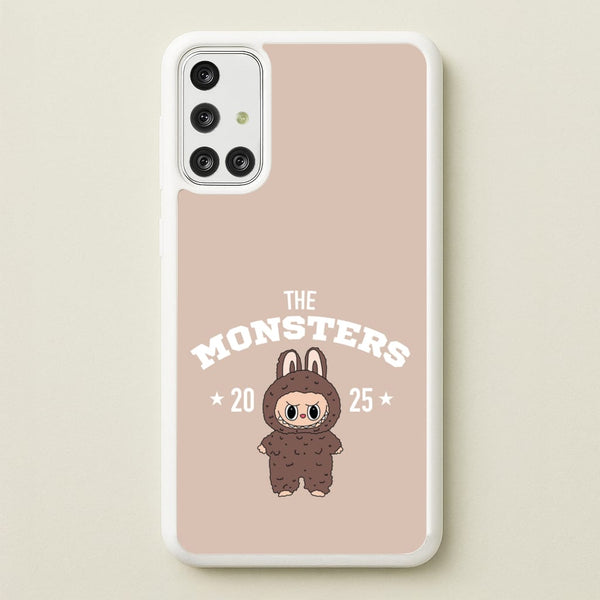 Cute Monster 2025 Biege  - Plushy Phone Case for Galaxy A71