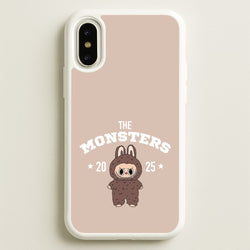 Cute Monster 2025 Biege  - Plushy Phone Case for iPhone X / XS