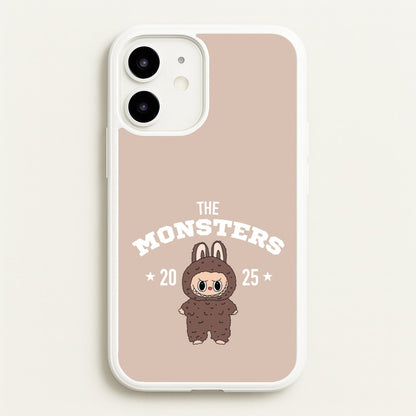 Cute Monster 2025 Biege  - Plushy Phone Case for iPhone 12 Mini