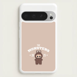 Cute Monster 2025 Biege  - Plushy Phone Case for Google Pixel 9 Pro XL
