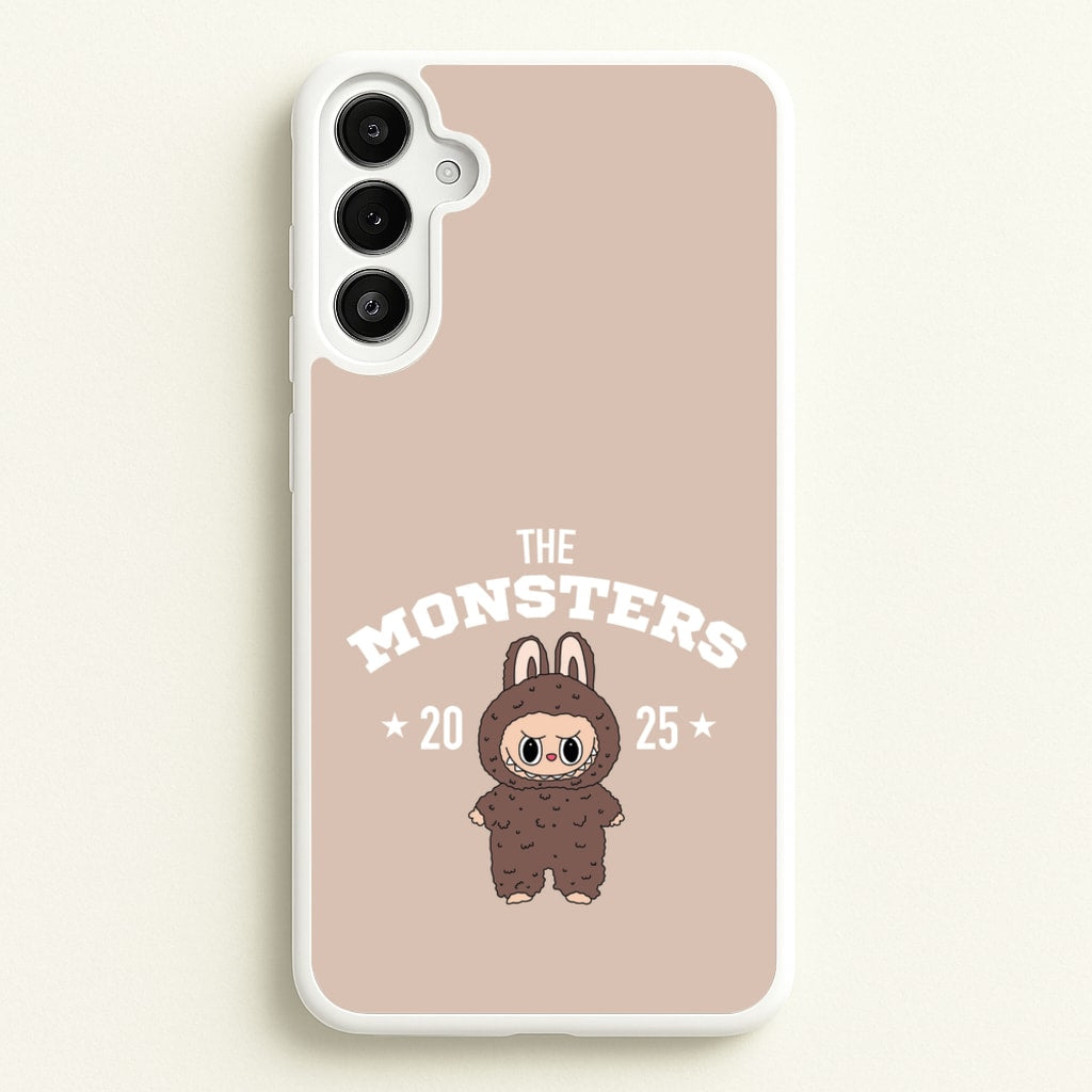 Cute Monster 2025 Biege  - Plushy Phone Case for Galaxy A34