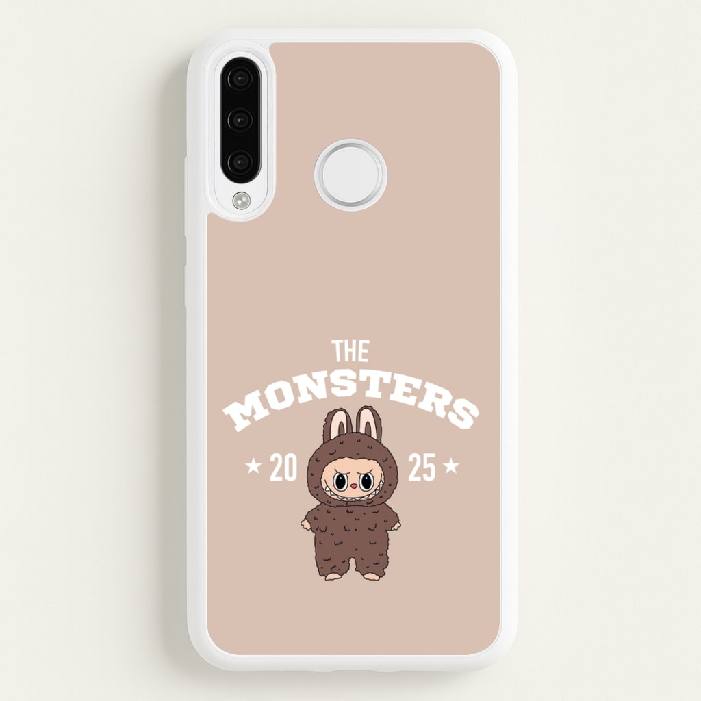 Cute Monster 2025 Biege  - Plushy Phone Case for Huawei P30 Lite