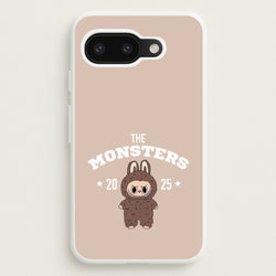 Cute Monster 2025 Biege  - Plushy Phone Case for Google Pixel 9a