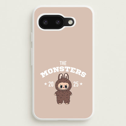 Cute Monster 2025 Biege  - Plushy Phone Case for Google Pixel 9a