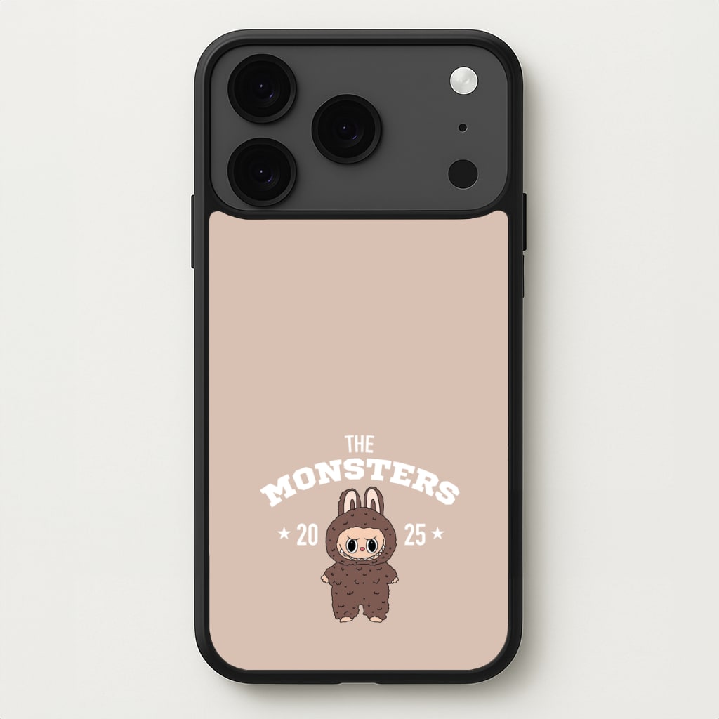Cute Monster 2025 Biege Phone Case for iPhone 17 Pro Max