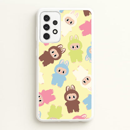Colourful Little Monsters Pattern  - Plushy Phone Case for Galaxy A52 / A52s