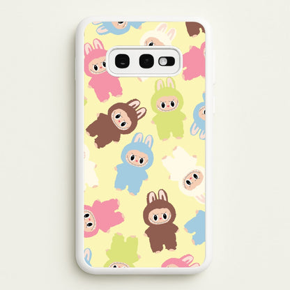 Colourful Little Monsters Pattern  - Plushy Phone Case for Galaxy S10e