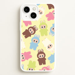 Colourful Little Monsters Pattern  - Plushy Phone Case for iPhone 13 Mini