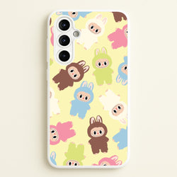 Colourful Little Monsters Pattern  - Plushy Phone Case for Galaxy A54