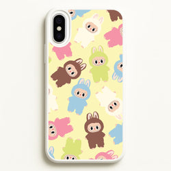 Colourful Little Monsters Pattern  - Plushy Phone Case for iPhone XS Max