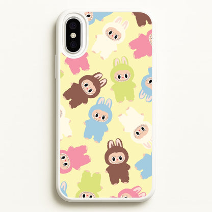 Colourful Little Monsters Pattern  - Plushy Phone Case for iPhone XS Max