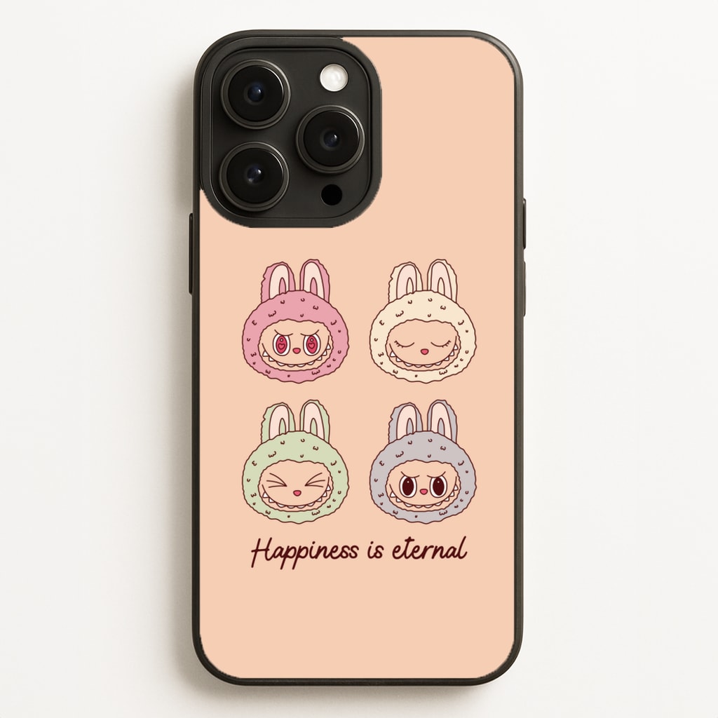 Happiness Is Eternal Monsters  - Plushy Phone Case for iPhone 16 Pro Max