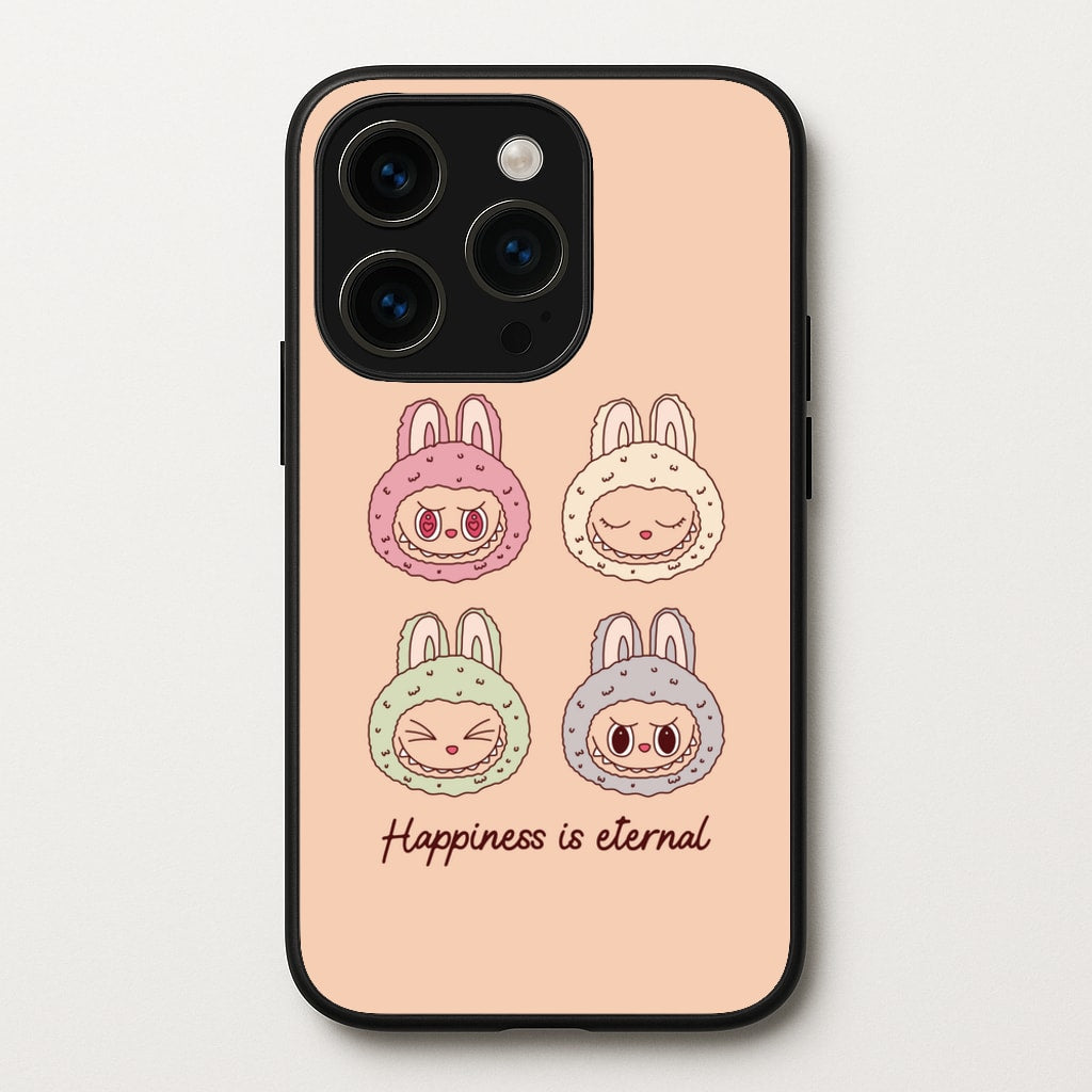 Happiness Is Eternal Monsters  - Plushy Phone Case for iPhone 15 Pro Max