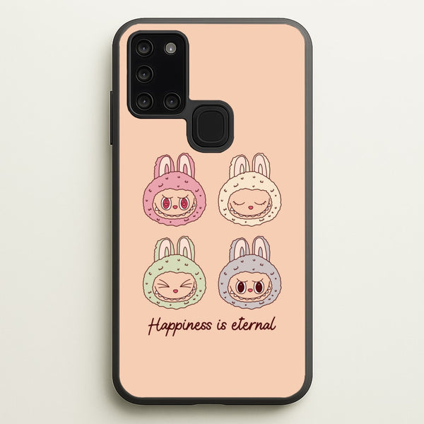 Happiness Is Eternal Monsters  - Plushy Phone Case for Galaxy A21s