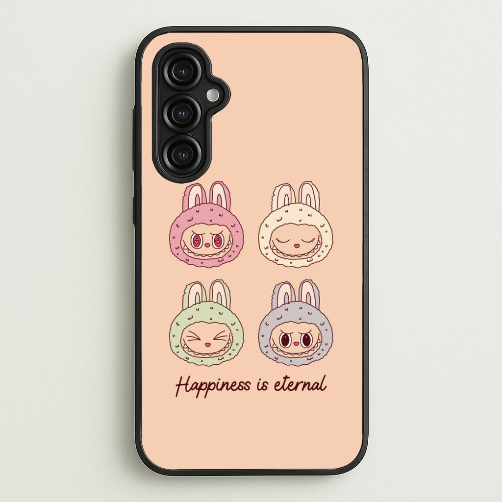 Happiness Is Eternal Monsters  - Plushy Phone Case for Galaxy A14