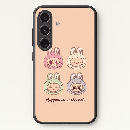 Happiness Is Eternal Monsters  - Plushy Phone Case for Galaxy S24 Plus