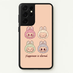 Happiness Is Eternal Monsters  - Plushy Phone Case for Galaxy S21 Ultra