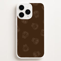 Monsters Outline Pattern I  - Plushy Phone Case for iPhone 16 Pro Max