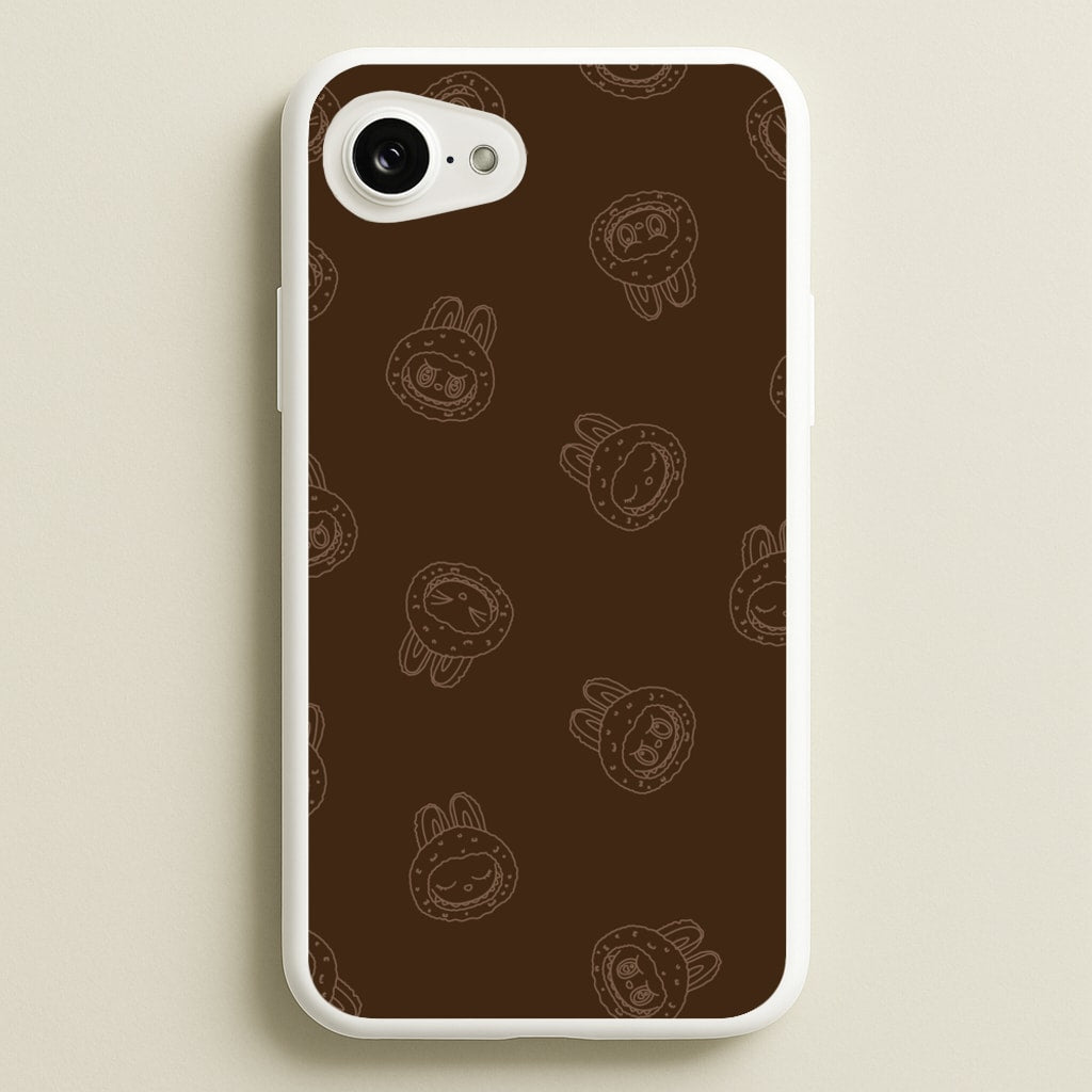 Monsters Outline Pattern I  - Plushy Phone Case for iPhone 16e