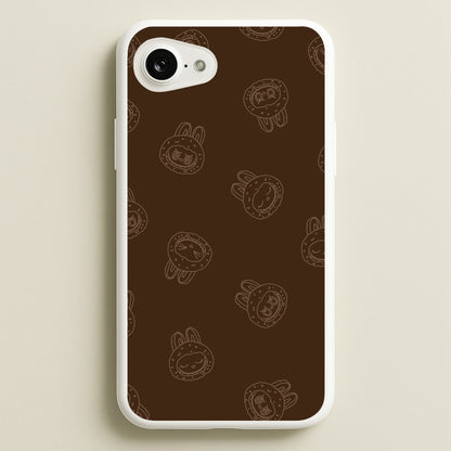 Monsters Outline Pattern I  - Plushy Phone Case for iPhone 16e