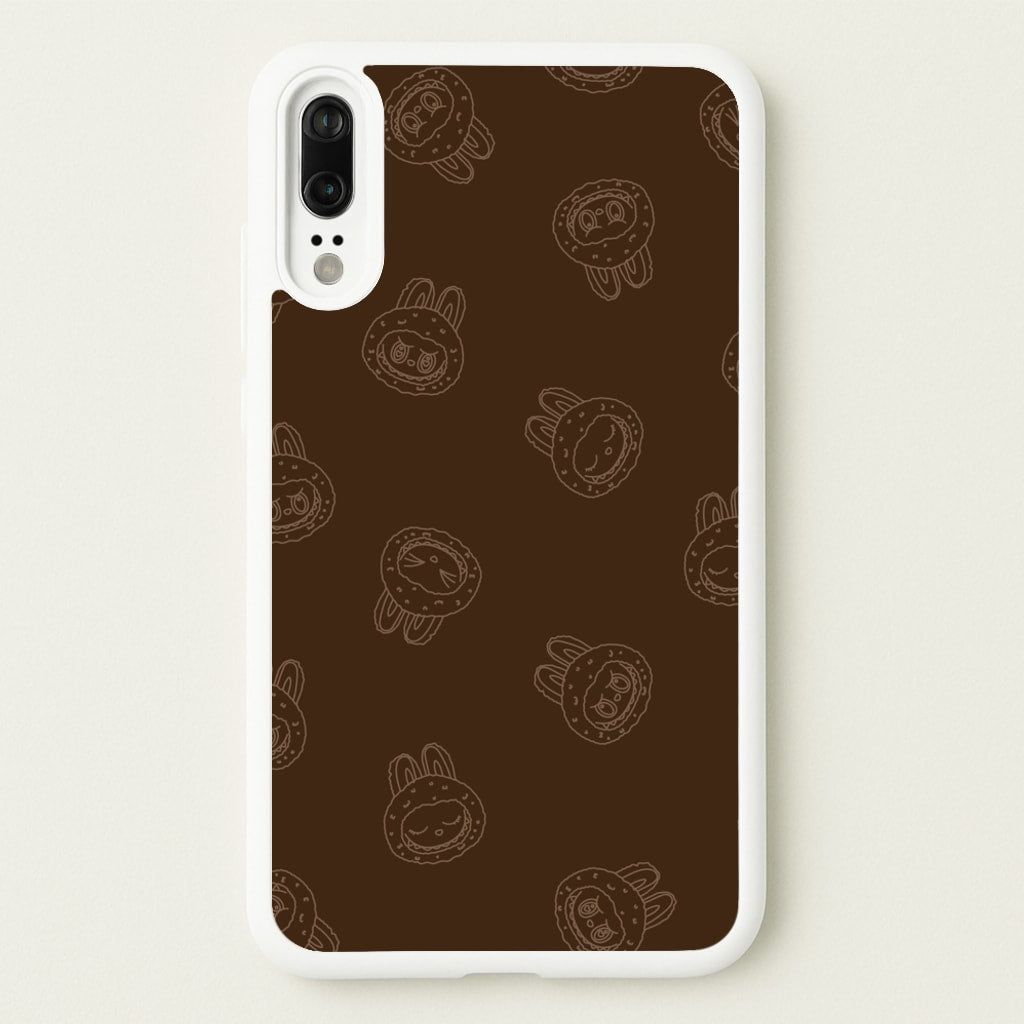 Monsters Outline Pattern I  - Plushy Phone Case for Huawei P20