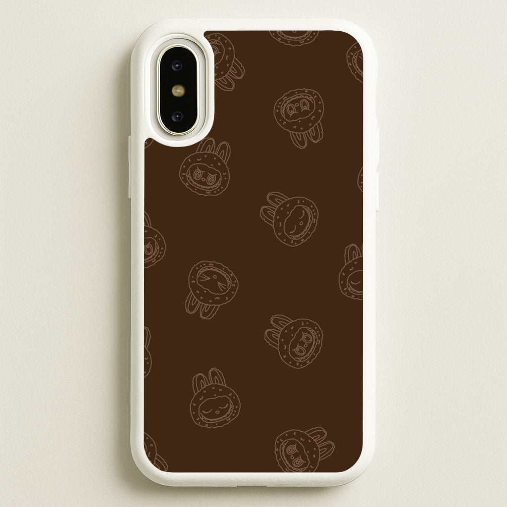 Monsters Outline Pattern I  - Plushy Phone Case for iPhone X / XS