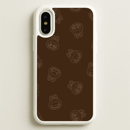 Monsters Outline Pattern I  - Plushy Phone Case for iPhone X / XS
