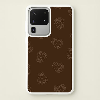 Monsters Outline Pattern I  - Plushy Phone Case for Galaxy S20 Ultra