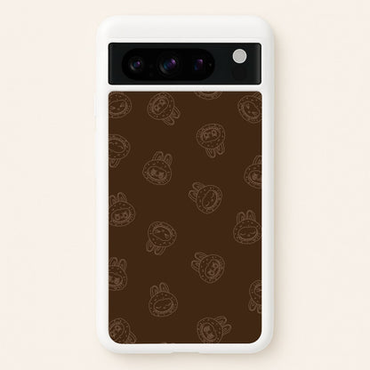 Monsters Outline Pattern I  - Plushy Phone Case for Google Pixel 8 Pro