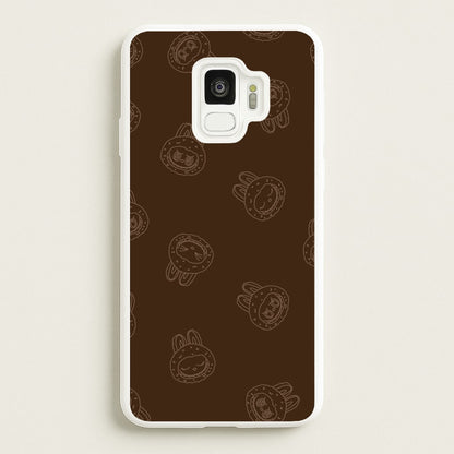 Monsters Outline Pattern I  - Plushy Phone Case for Galaxy S9