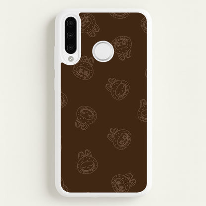 Monsters Outline Pattern I  - Plushy Phone Case for Huawei P30 Pro
