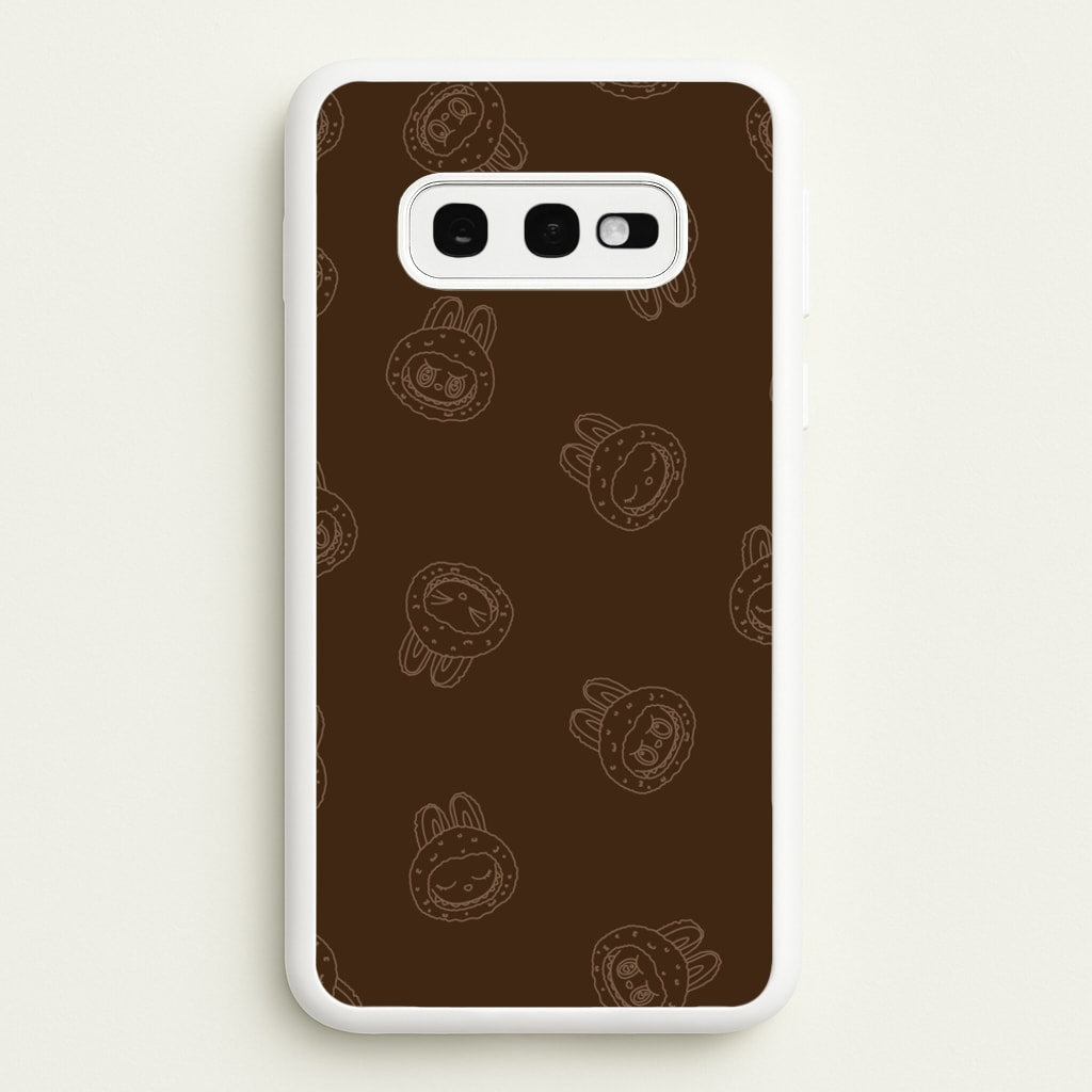 Monsters Outline Pattern I  - Plushy Phone Case for Galaxy S10e