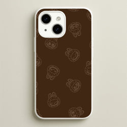 Monsters Outline Pattern I  - Plushy Phone Case for iPhone 15 Plus