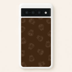 Monsters Outline Pattern I  - Plushy Phone Case for Google Pixel 7 Pro