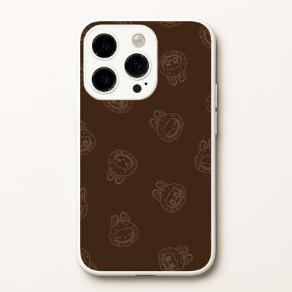 Monsters Outline Pattern I  - Plushy Phone Case for iPhone 15 Pro Max