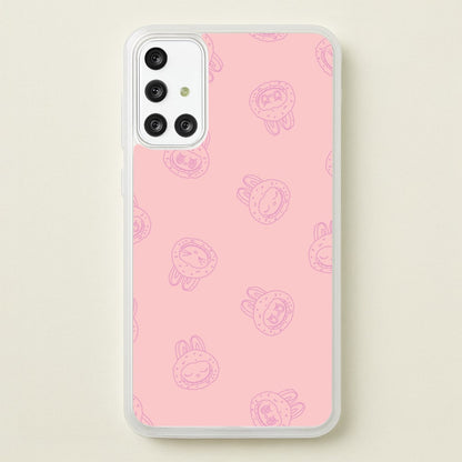 Monsters Outline Pattern II  - Plushy Phone Case for Galaxy A71