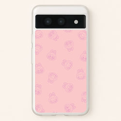 Monsters Outline Pattern II  - Plushy Phone Case for Google Pixel 8a