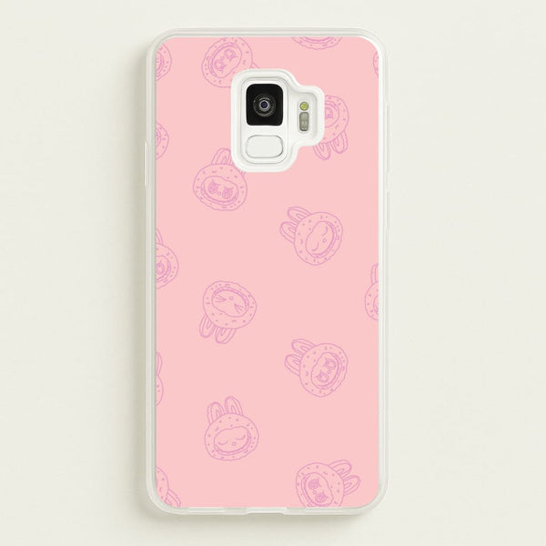 Monsters Outline Pattern II  - Plushy Phone Case for Galaxy S9