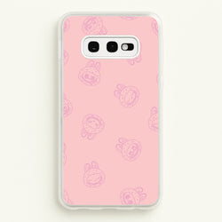 Monsters Outline Pattern II  - Plushy Phone Case for Galaxy S10e