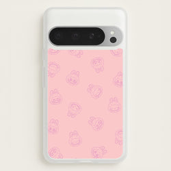 Monsters Outline Pattern II  - Plushy Phone Case for Google Pixel 9 Pro XL