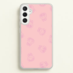 Monsters Outline Pattern II  - Plushy Phone Case for Galaxy A34