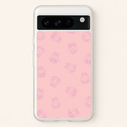 Monsters Outline Pattern II  - Plushy Phone Case for Google Pixel 8 Pro