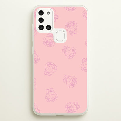 Monsters Outline Pattern II  - Plushy Phone Case for Galaxy A21s
