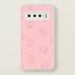 Monsters Outline Pattern II  - Plushy Phone Case for Galaxy S10
