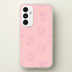 Monsters Outline Pattern II  - Plushy Phone Case for Galaxy A35