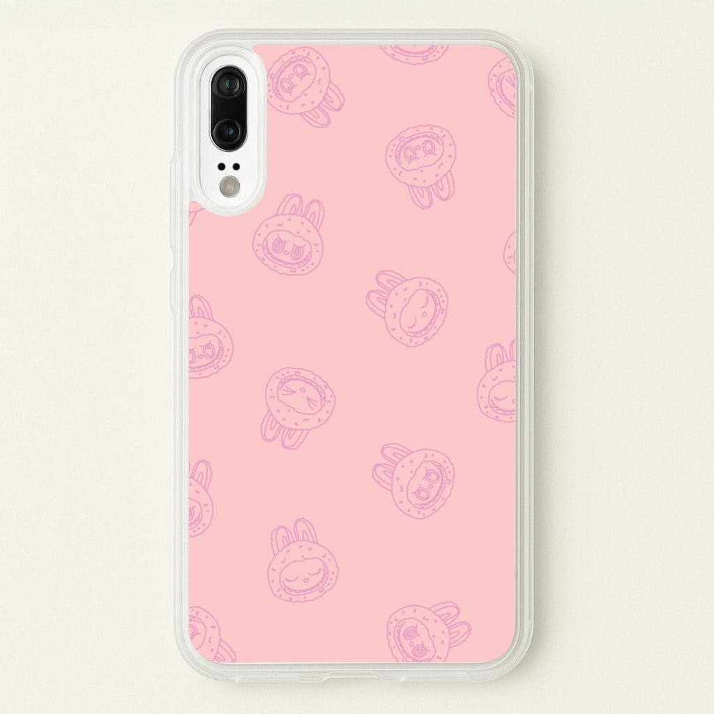 Monsters Outline Pattern II  - Plushy Phone Case for Huawei P20