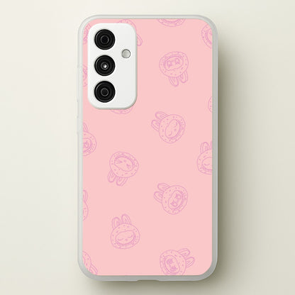 Monsters Outline Pattern II  - Plushy Phone Case for Galaxy A55