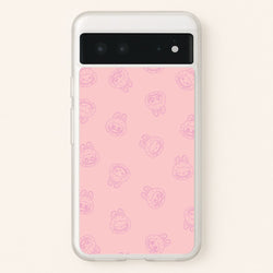 Monsters Outline Pattern II  - Plushy Phone Case for Google Pixel 6