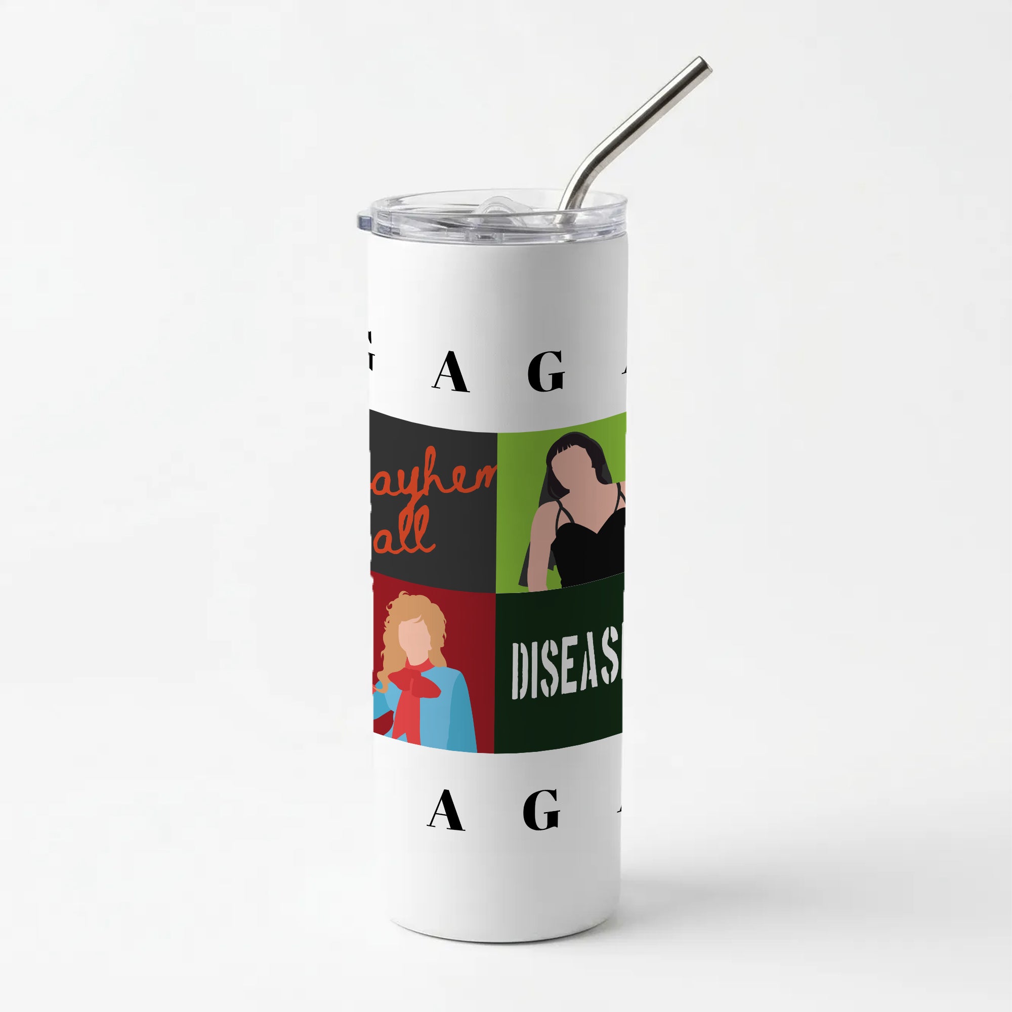 Gaga Collage Skinny Tumbler